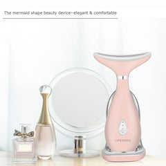 LiFECOKO Beauty Massager for Face & Neck,  Electric Face Massager Anti Wrinkles, Skin Tightening Beauty Massager for Lady, Facial Toning Device Massager for Rejuvenates Skin Lifting, USB Rechargeable, Portable, Pink